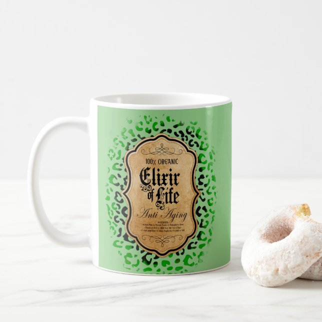 Caneca De Café Elixer Life Potion Design Coffee Mug Cup (Com Donut)