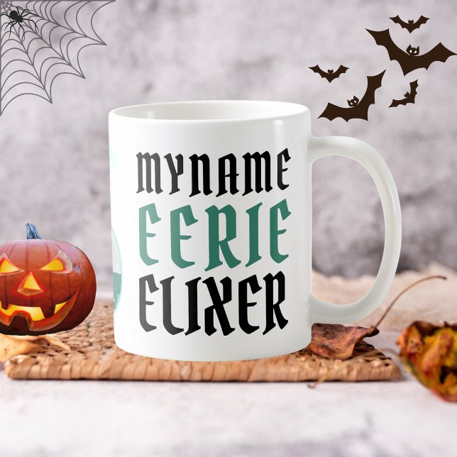 Caneca De Café Elixir Assustador Divertido Halloween (Criador carregado)