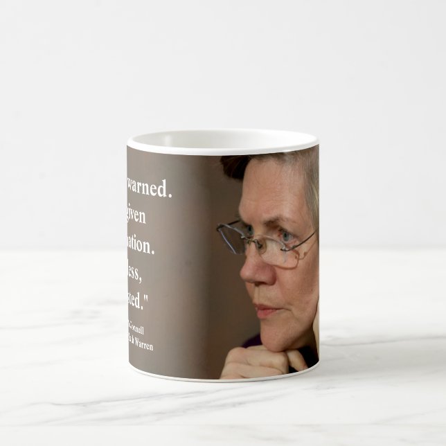 Caneca De Café Elizabeth Warren - não obstante, persistiu (Centro)