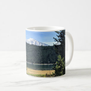 Caneca De Café Elk Lake com o Monte Solteiro, Oregon