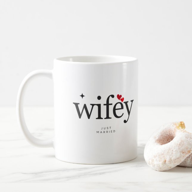 Caneca De Café Elliot Ness - Wifey Recem casados Mug (Com Donut)