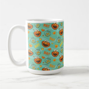 Caneca De Café Elmo e Goldfish Pattern