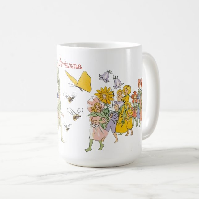 Caneca De Café Elsa Beskow Flower Festival Coffee Mug (Frente Esquerda)