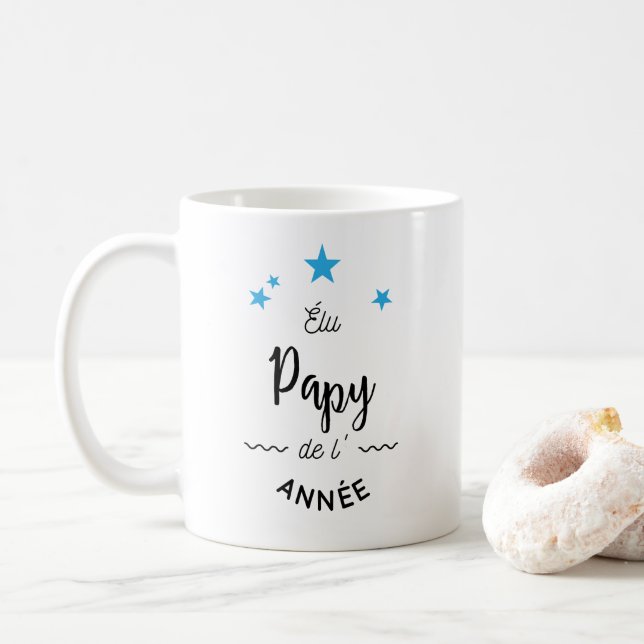 Caneca De Café Elue papy de l année (Com Donut)