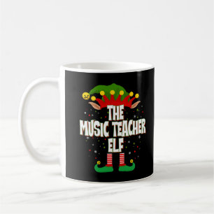 Caneca De Café Elves Group O Professor De Música Elf Christmas T-