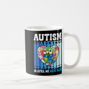 Caneca De Café Em Abril Usamos Azul Parrot Puzz Consciencializaçã