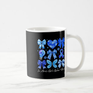 Caneca De Café Em Abril Usamos Laço Azul Coquette Autismo Pincela