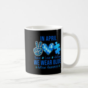 Caneca De Café em abril use azul conscientização do autismo homen