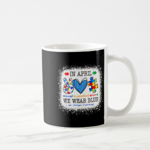 Caneca De Café em abril use azul conscientização do autismo homen