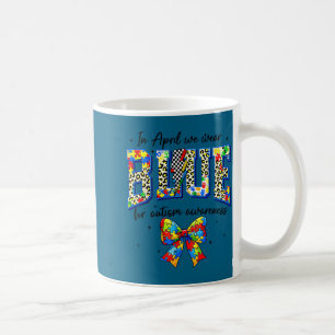 Caneca De Café Em abril use azul para menina mulheres conscientiz
