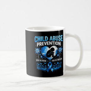 Caneca De Café Em abril use azul prevenção infantil conscientizaç