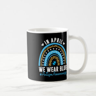 Caneca De Café Em abril, Vestimos o quebra-cabeça do mês de consc