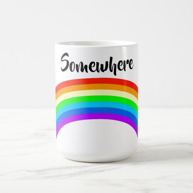 Caneca De Café Em algum lugar sobre a Rainbow Mug (Centro)