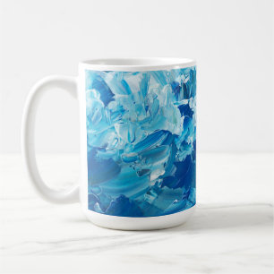 Caneca de Café em Aquarela Azul