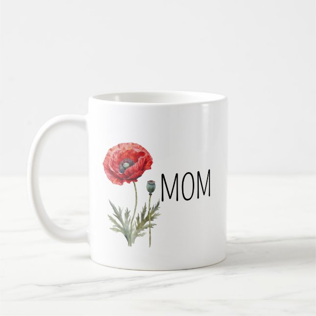 Caneca de Café em Cerâmica Personalizada para Mãe, (Esquerda)