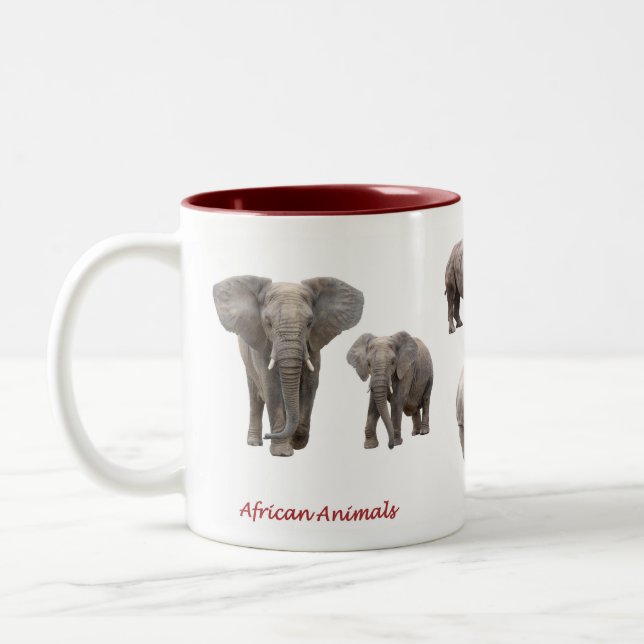 CANECA DE CAFÉ EM DOIS TONS アフリカの動物のマグカップ (Esquerda)