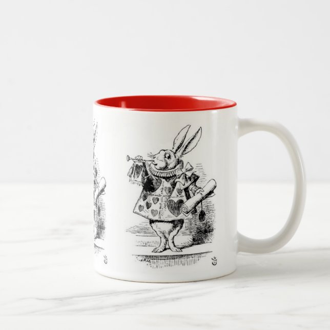 Caneca De Café Em Dois Tons ウサギ、“ Alice's Adventures in Wonderland ” (Direita)