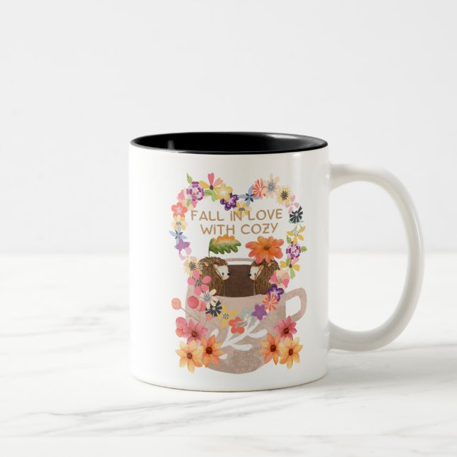 CANECA DE CAFÉ EM DOIS TONS 恋に落ちるハリネズミマグ (Direita)