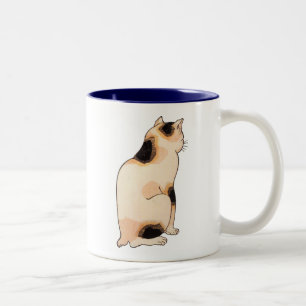 Caneca De Café Em Dois Tons 日本猫, gato japonês do 国芳, Kuniyoshi, Uki