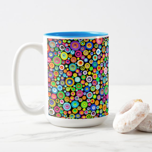 Caneca De Café Em Dois Tons 0165 - Gems Mug (Com Donut)