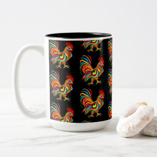 Caneca De Café Em Dois Tons 0180 - Rooster Mug