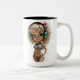 Caneca De Café Em Dois Tons 03A Dollz por: Svace - Série 01