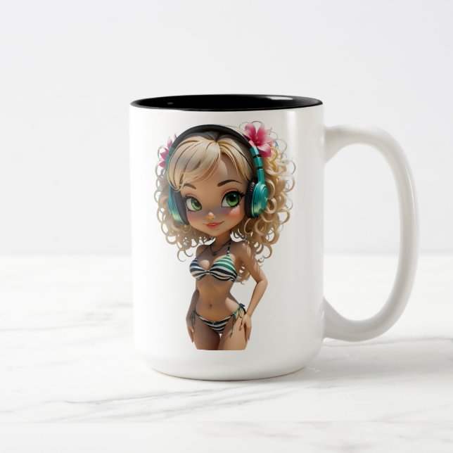 Caneca De Café Em Dois Tons 03A Dollz por: Svace - Série 01 (Direita)