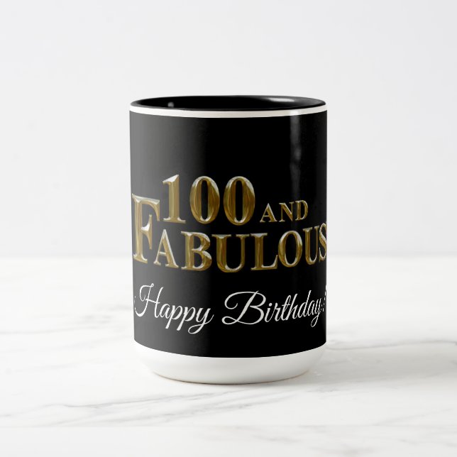 Caneca De Café Em Dois Tons 100º Aniversário  (Centro)