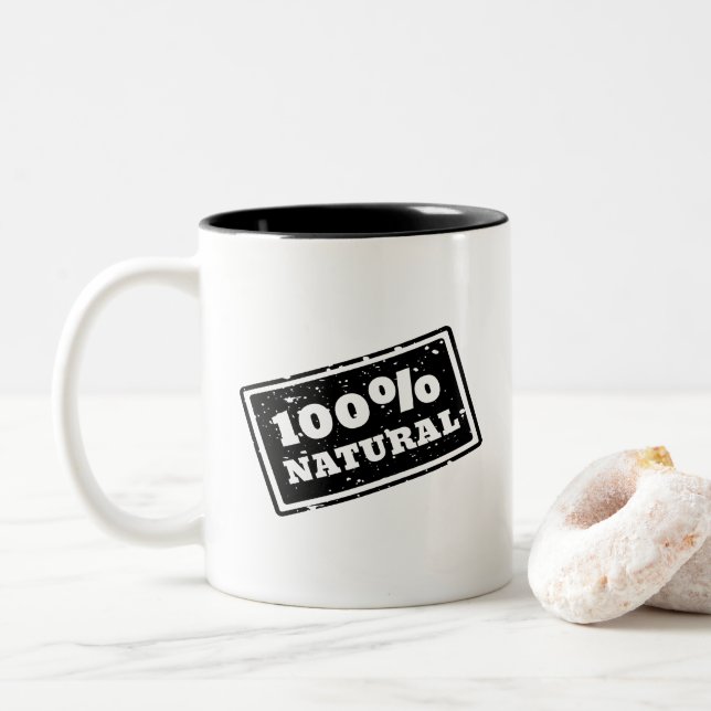 Caneca De Café Em Dois Tons 100% de Mug Natural (Com Donut)