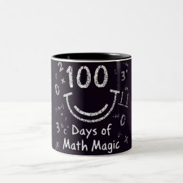 Caneca De Café Em Dois Tons 100 dias de magia matemática