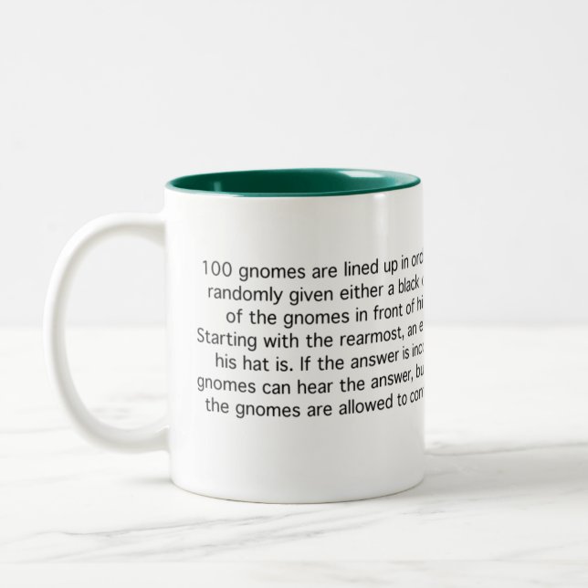 Caneca De Café Em Dois Tons 100 gnomos infelizes (Esquerda)