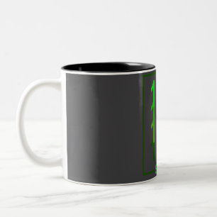 Caneca De Café Em Dois Tons 100 m Sprint Track & Field Atleta Green