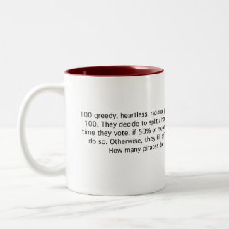 Caneca De Café Em Dois Tons 100 piratas racionais