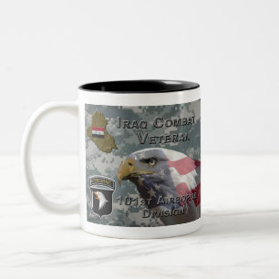 Caneca De Café Em Dois Tons 1010Div rua Iraque Combate Veterano