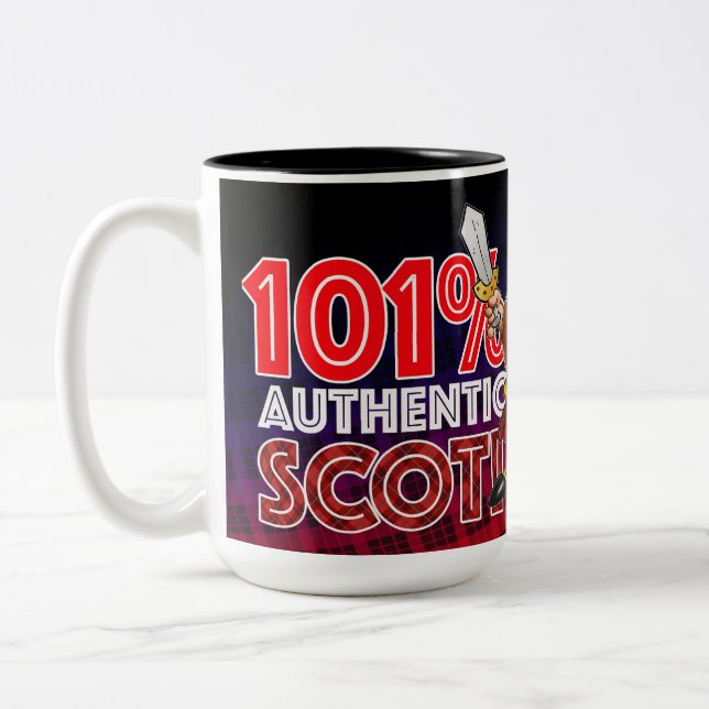 Caneca De Café Em Dois Tons 101% Authentic Scot (Esquerda)