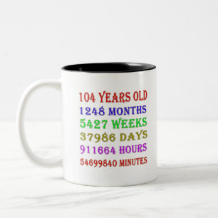 Caneca De Café Em Dois Tons 104.º Aniversário - Marcos