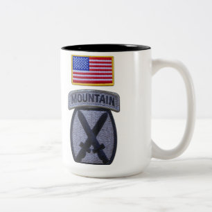 Caneca De Café Em Dois Tons 10.º milhão de veteranos da divisão de montanha