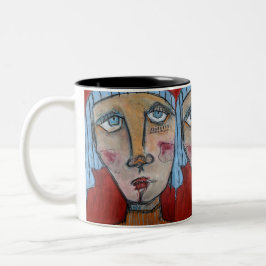 Caneca De Café Em Dois Tons 11oz Mug - Azul