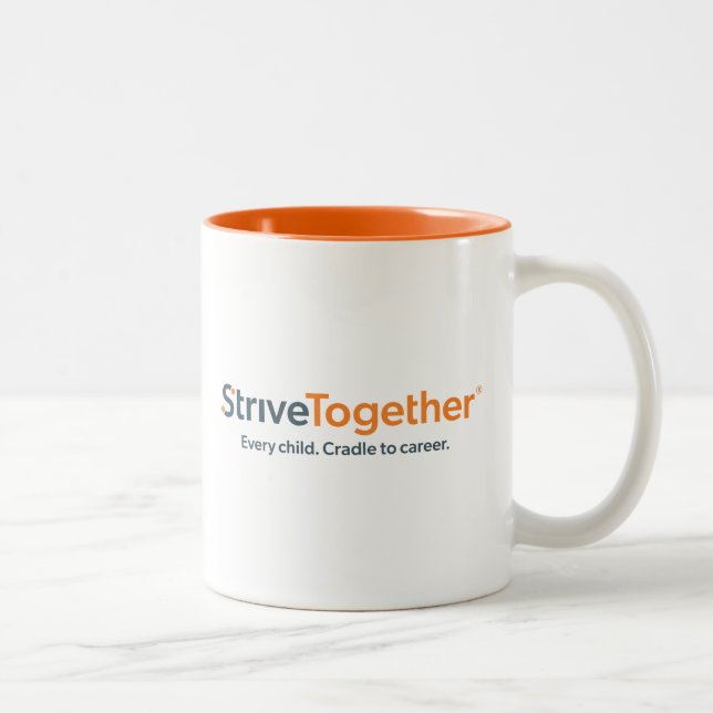 Caneca De Café Em Dois Tons 11oz Mug - Orange Interior (Direita)