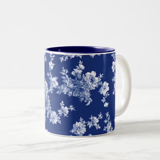 Caneca De Café Em Dois Tons 11oz - Parnell Gardens Delft (Frente Esquerda)