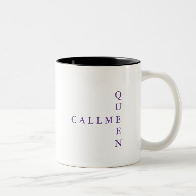 Caneca De Café Em Dois Tons 11oz Queen Mug (Direita)