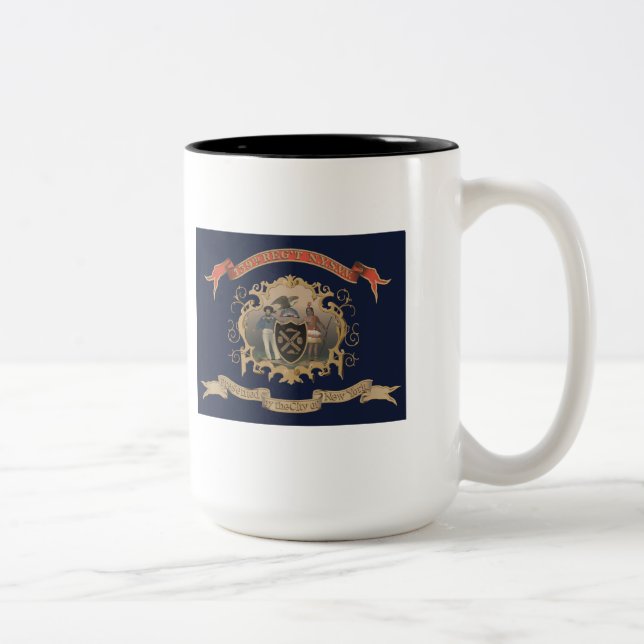 Caneca De Café Em Dois Tons 139th Bandeira regimental da infantaria voluntária (Direita)