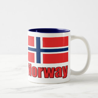 Caneca De Café Em Dois Tons 15oz dois tonificam Noruega da caneca/bandeira