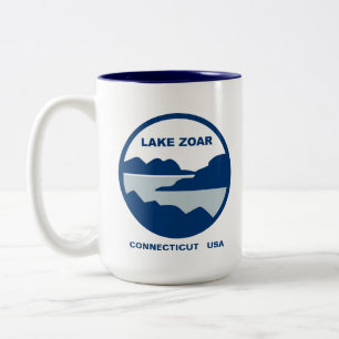 Caneca De Café Em Dois Tons 15oz Mug, Lago Zoar