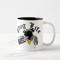 $17,95 Vida do Pug da caneca de café de dois tons