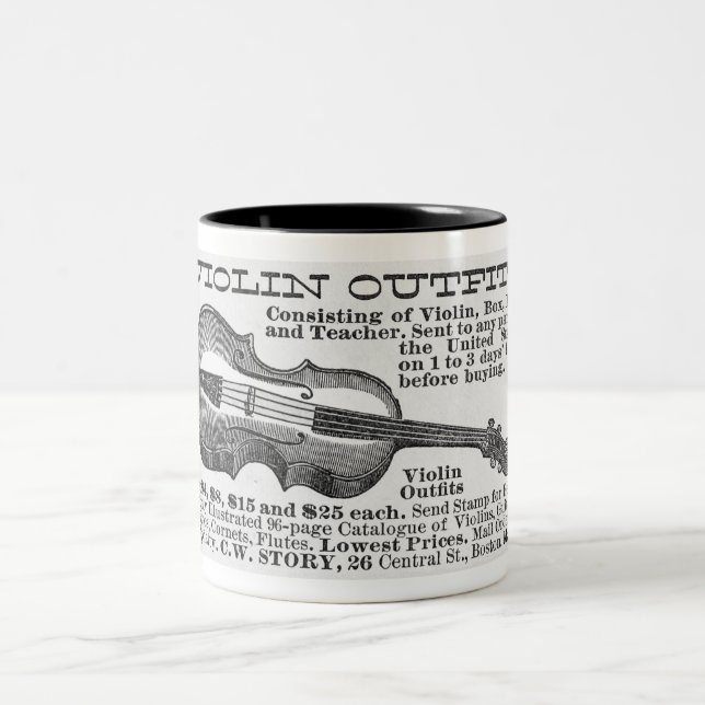 CANECA DE CAFÉ EM DOIS TONS 1886 AD PARA VIOLINOS (Centro)