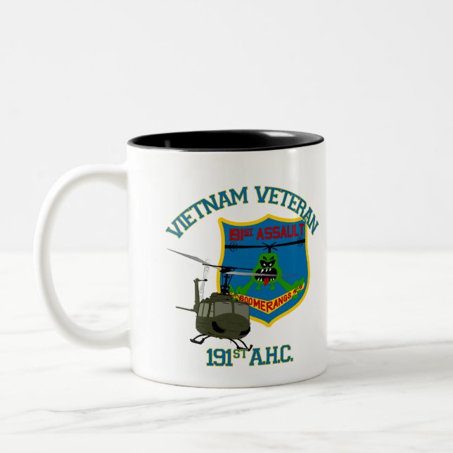 Caneca De Café Em Dois Tons 191st AHC (Vietnam Ver2) (Esquerda)