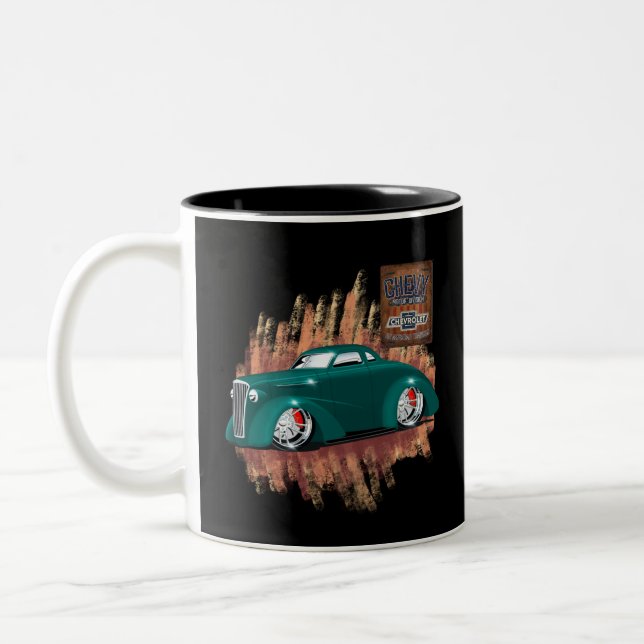 Caneca De Café Em Dois Tons 1937 Chevrolet Deluxe Coupe (Esquerda)