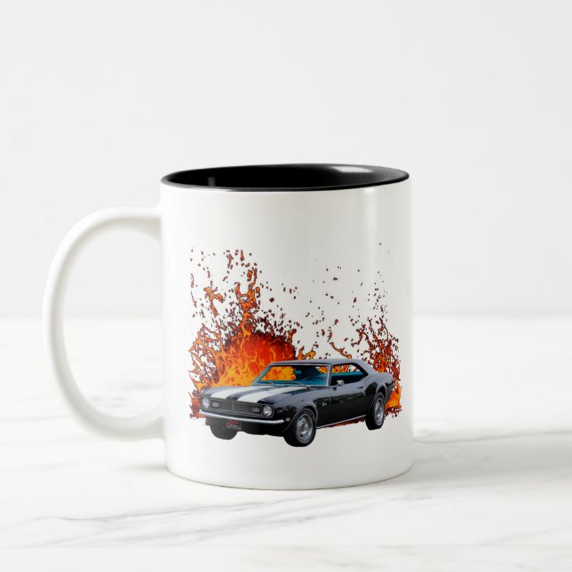 Caneca De Café Em Dois Tons 1968 Chevy Camaro Z28 (Esquerda)