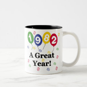 Caneca De Café Em Dois Tons 1982 um aniversário do grande ano